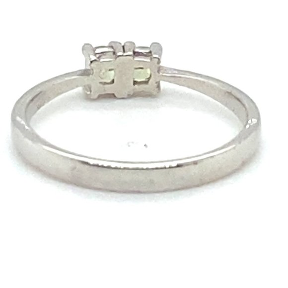 Fancy Yellow Diamonds .25ct Solid 14K White Gold Ring - Picture 6 of 7